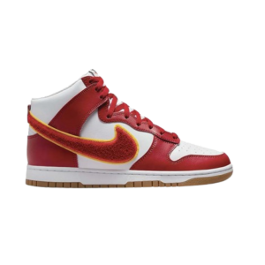 Dunk high chenille swoosh "gym red"